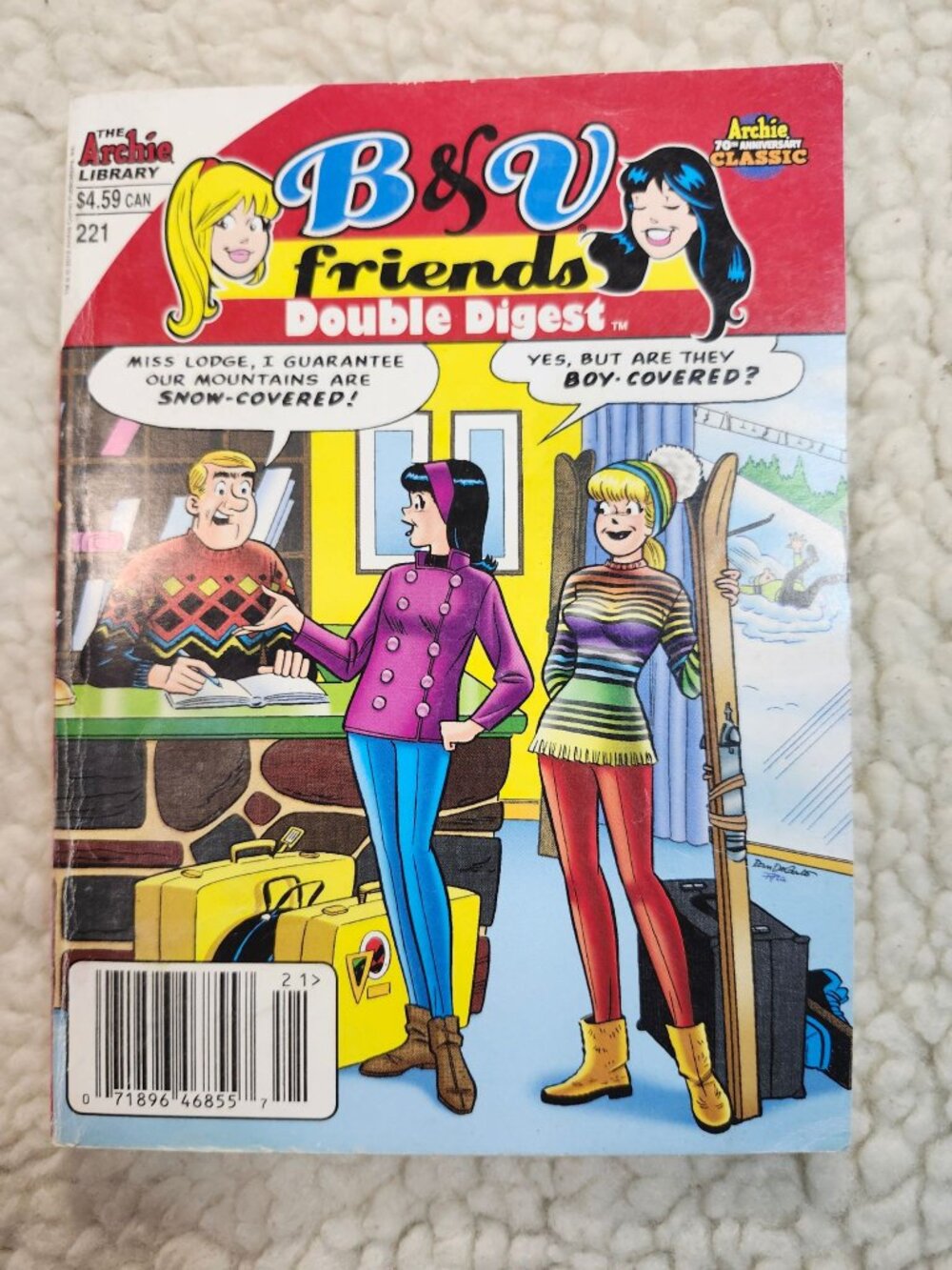 Archie B V Friends Double Digest Comic Book #221 Archie Library Digest Softcover